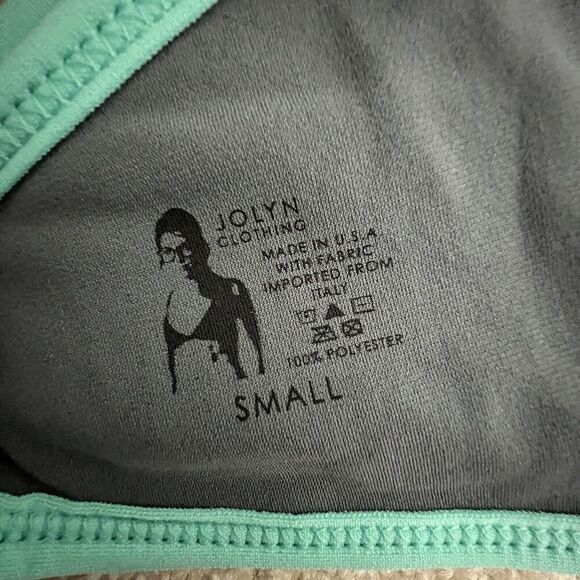 Jolyn Bikini Swim Top Vent Small Green (Beach) New with tags - Picture 4 of 5